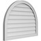Ekena Millwork Round Top Surface Mount PVC Gable Vent w/ 2"W x 1-1/2"P Brickmould Frame, 34"W x 26"H GVPRT34X2602SN - alternate 4